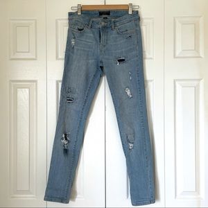 Banana Republic Light-wash Ripped Skinny Jeans